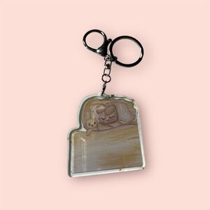 Cute Sleeping Bear Keychain